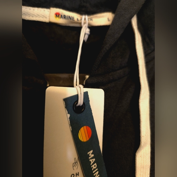 NWT MARINE LAYER Embroidered Appfolio Gray Full Zip Jacket Hoodie Large - Picture 4 of 6